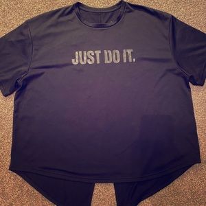 Women’s Nike Just Do It Split Crop Top Tee Dri-Fit